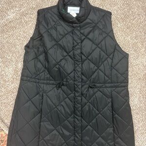 Liz Claiborne Black Quilted Vest